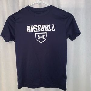 navy blue under armour tee shirt